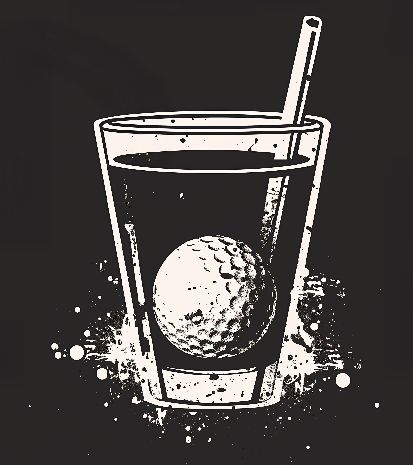 White Russian cocktail graphic